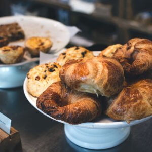 Croissants in a coffe