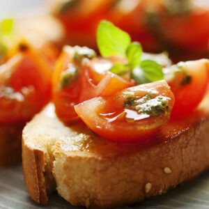 Toasted bread with tomato