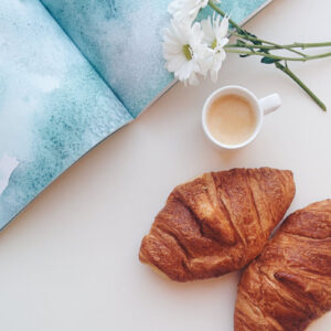 Snack coffee croissant